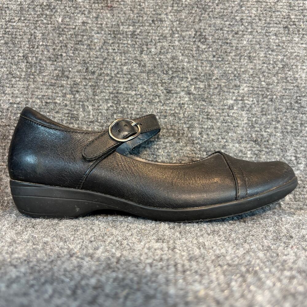 Dansko Fawna Black Leather Mary Jane Comfort Casual Walking Shoes Womens 8 EU 38